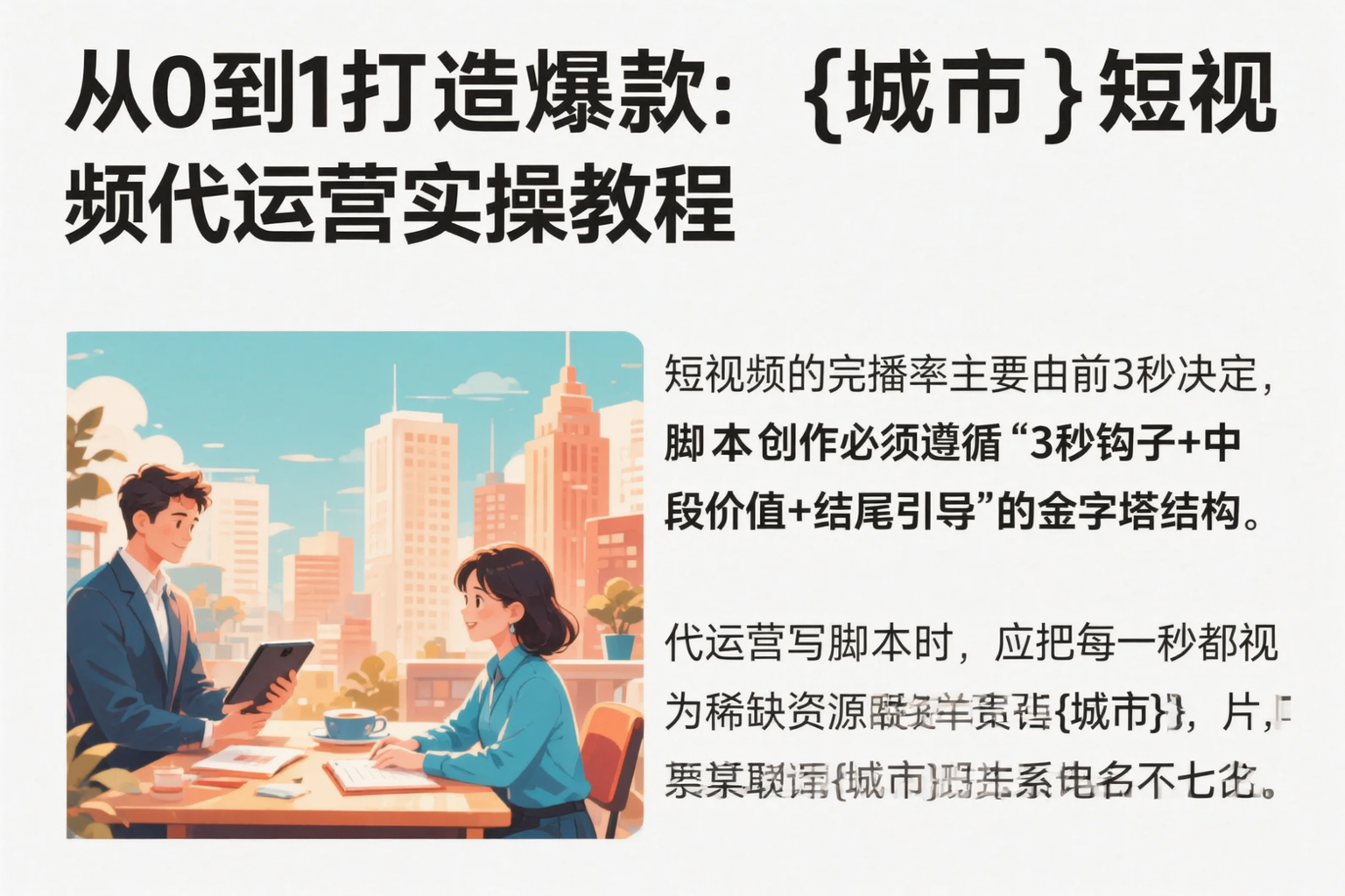 从0到1打造爆款：阿坝短视频代运营实操教程