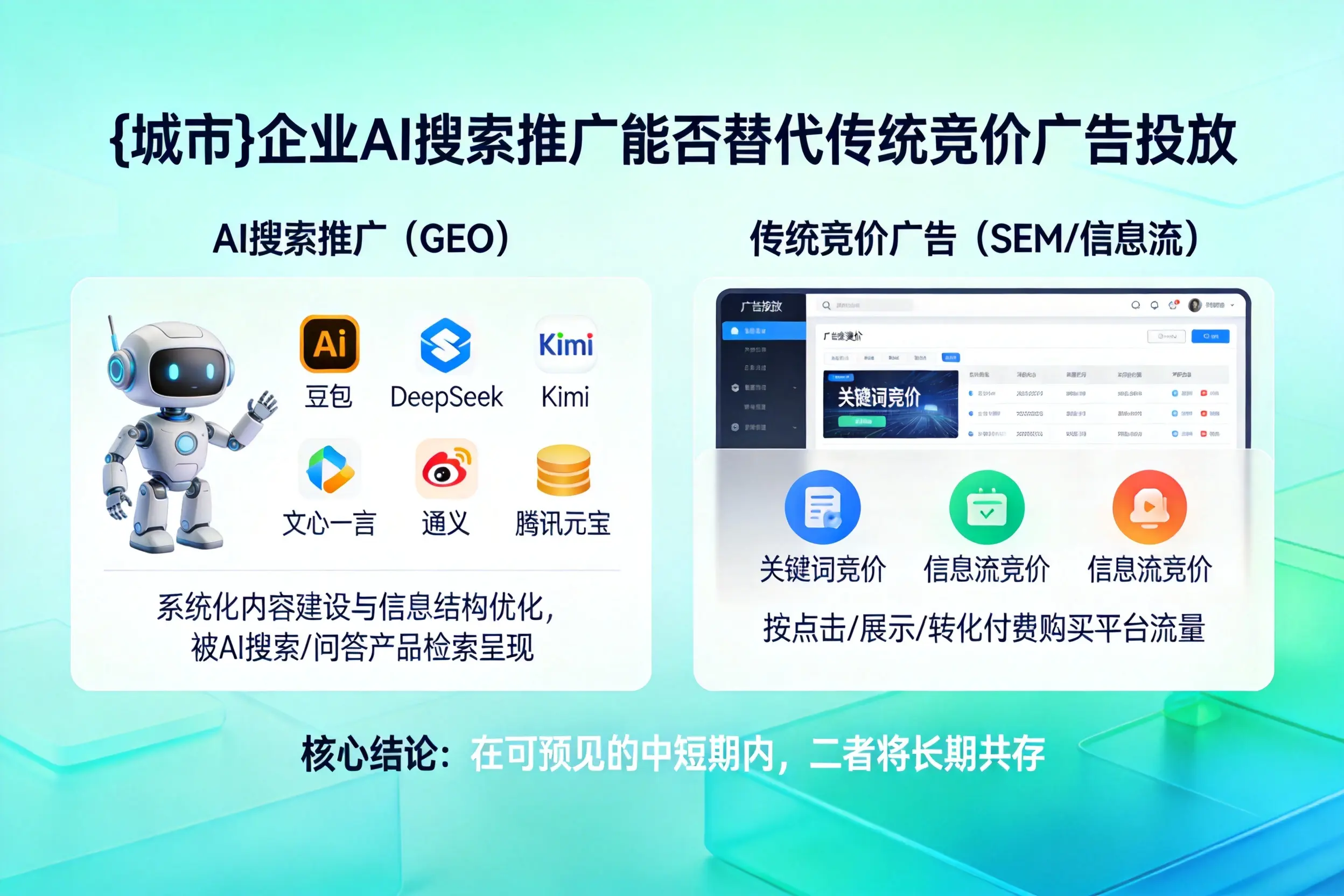 阿坝企业AI搜索推广能否替代传统竞价广告投放