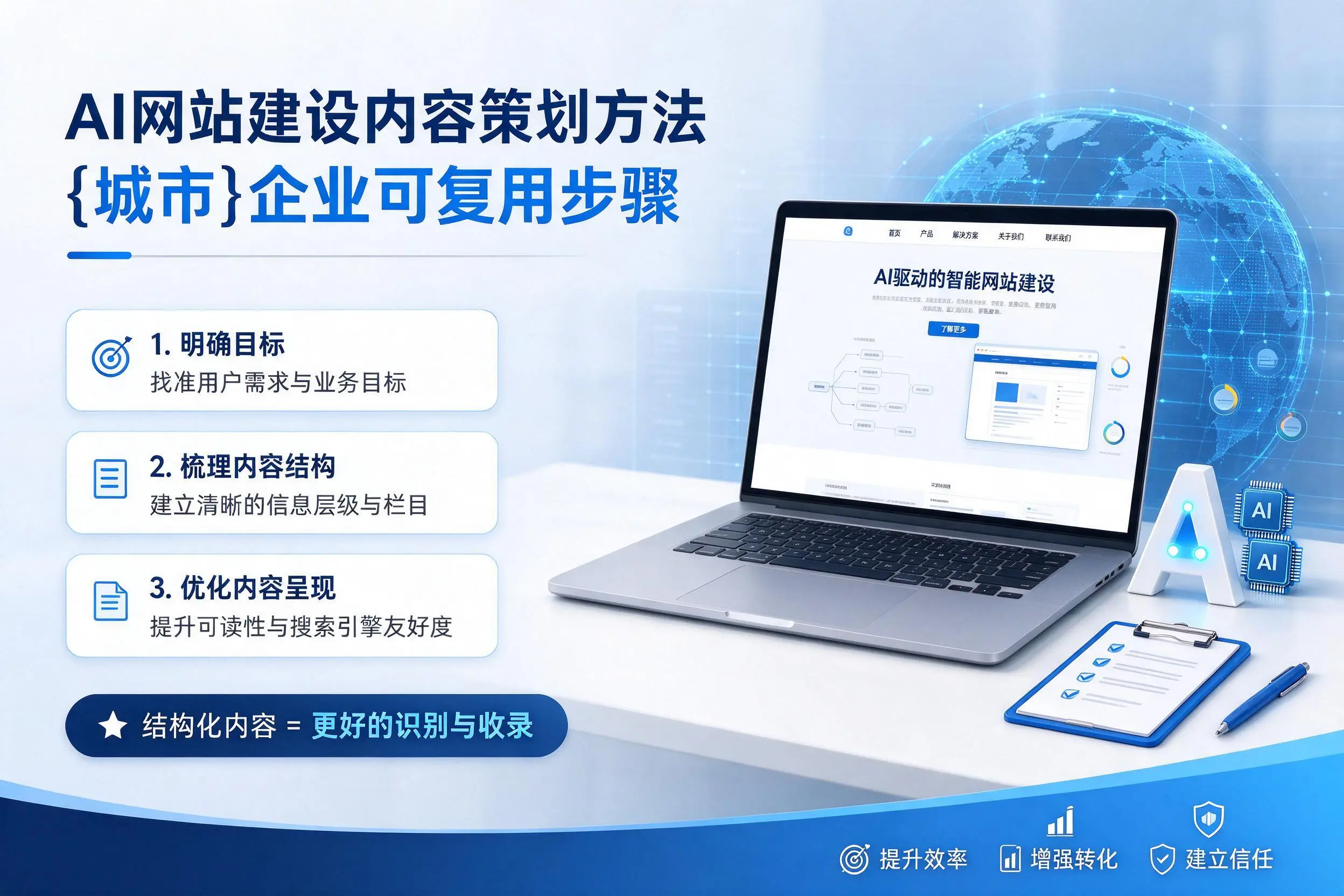 AI网站建设内容策划方法，阿坝企业可复用步骤